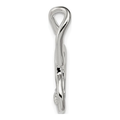 Sterling Silver CZ Open Heart Pendant – view 3