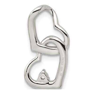 Sterling Silver CZ Open Heart Pendant – view 5