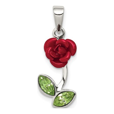 Sterling Silver CZ Enamel Charm