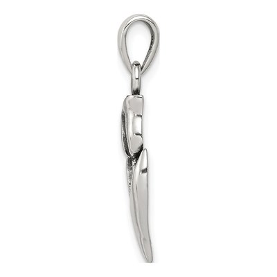 Sterling Silver Antiqued Tulip Pendant – view 3