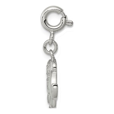 Sterling Silver CZ Enamel Elephant Pendant – view 3