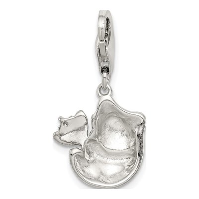 Sterling Silver CZ Enamel Panda Charm – view 5