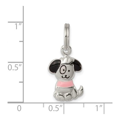 Sterling Silver Enameled Puppy Charm – view 4