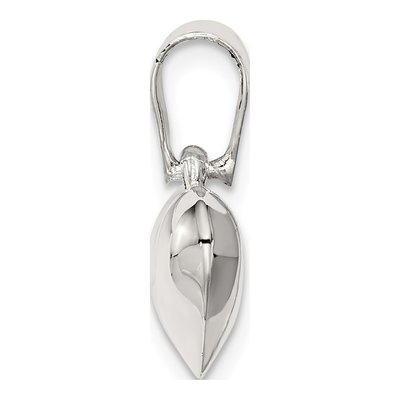 Sterling Silver Puffed Heart Pendant – view 3