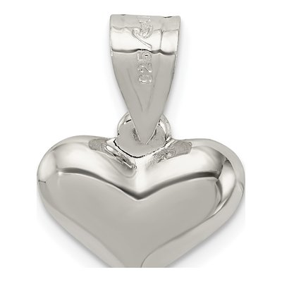 Sterling Silver Puffed Heart Pendant – view 4