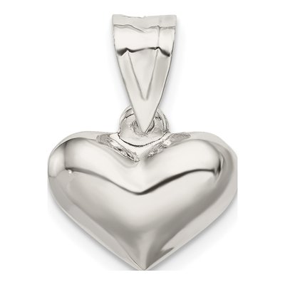 Sterling Silver Puffed Heart Pendant