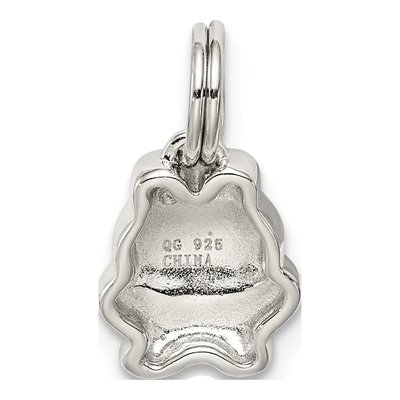 Sterling Silver Green Enamel Frog Pendant – view 5