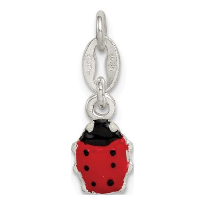 Sterling Silver Enameled Ladybug for Kids Charm – view 5