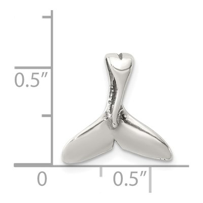 Sterling Silver Small Whale Tail Pendant – view 4
