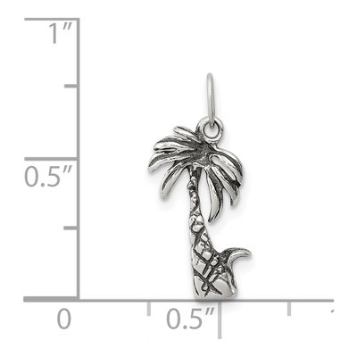 Sterling Silver Antiqued Palm Tree Charm – view 4
