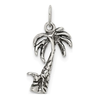 Sterling Silver Antiqued Palm Tree Charm – view 5