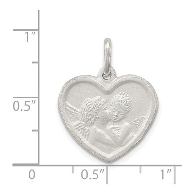 Sterling Silver Angel Heart Charm – view 4