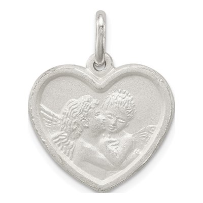 Sterling Silver Angel Heart Charm