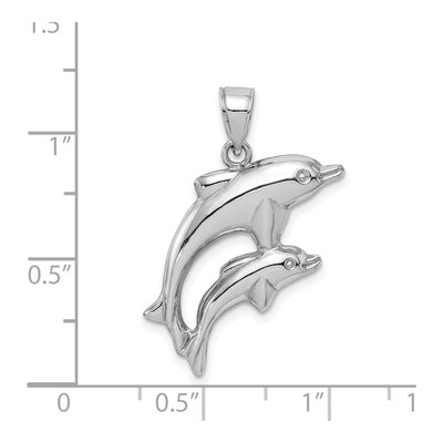 Sterling Silver Dolphins Pendant – view 5