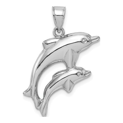Sterling Silver Dolphins Pendant