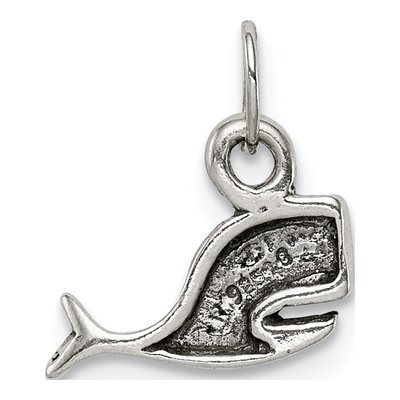 Sterling Silver Antiqued Whale Pendant – view 5