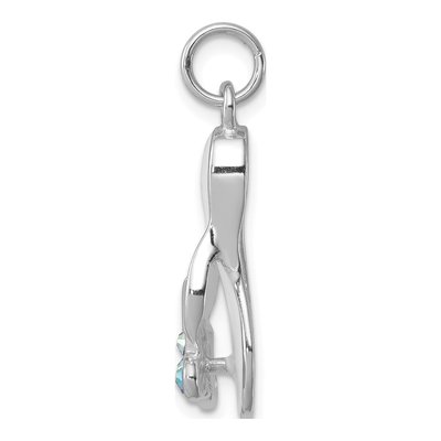 Sterling Silver CZ Butterfly Sandal Charm – view 3