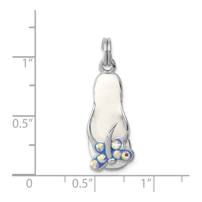Sterling Silver CZ Butterfly Sandal Charm – view 5