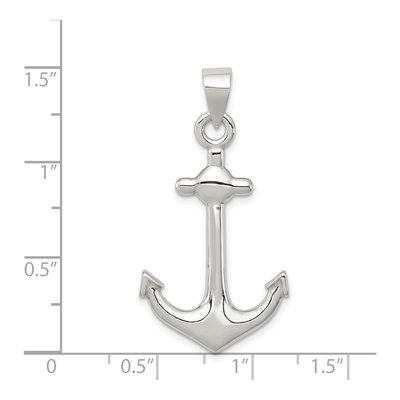 Sterling Silver Anchor Pendant – view 4