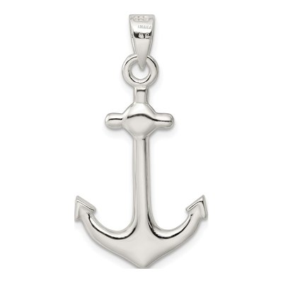 Sterling Silver Anchor Pendant – view 5