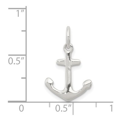 Sterling Silver Anchor Pendant – view 4