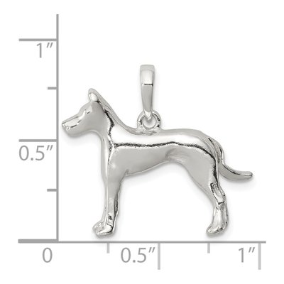 Sterling Silver Great Dane Pendant – view 4