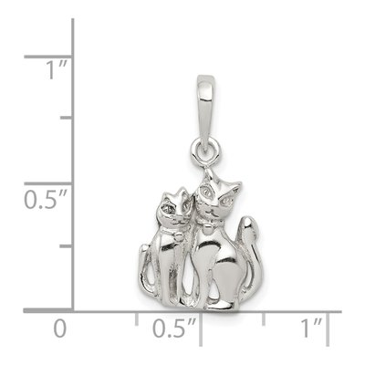 Sterling Silver Cats Pendant – view 4