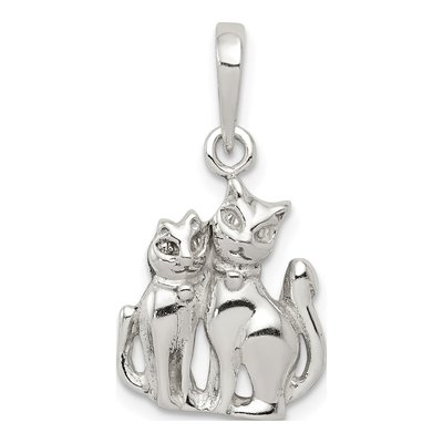 Sterling Silver Cats Pendant