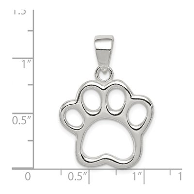 Sterling Silver Paw Pendant – view 4