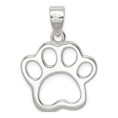 Sterling Silver Paw Pendant – view 5