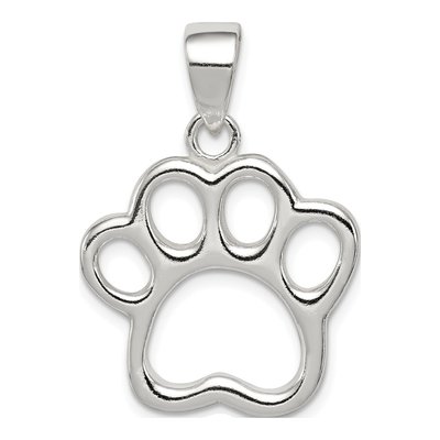 Sterling Silver Paw Pendant