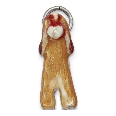 Sterling Silver Enameled Afghan Dog Pendant – view 3