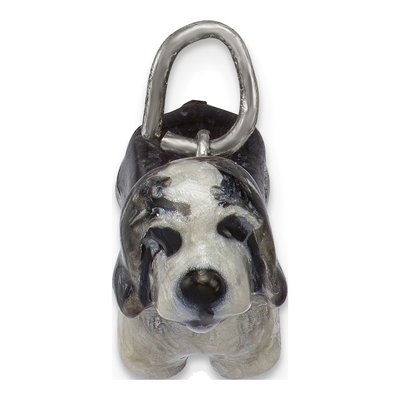 Sterling Silver Enameled Bearded Collie Charm – view 3