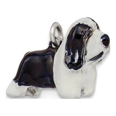 Sterling Silver Enameled Bearded Collie Charm – view 6