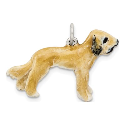 Sterling Silver Enameled Briard Charm – view 5