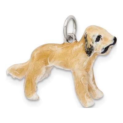 Sterling Silver Enameled Briard Charm – view 6