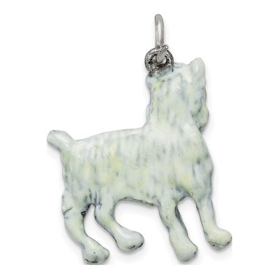 Sterling Silver Enamel Brussels Griffon Dog Charm – view 5