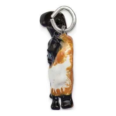 Sterling Silver Enameled Calico Cat Pendant – view 3