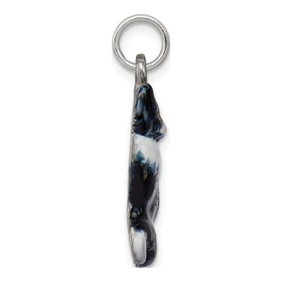 Sterling Silver Black Cat Enamel Charm – view 3