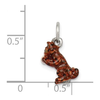 Sterling Silver Enamel Cat Yarn Charm – view 4