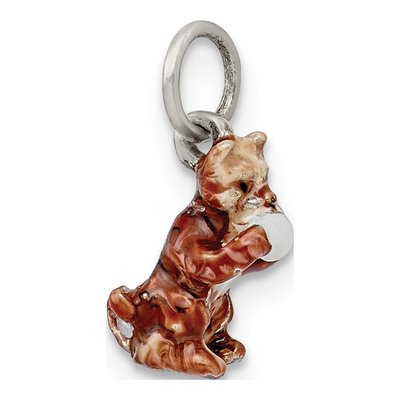 Sterling Silver Enamel Cat Yarn Charm – view 6