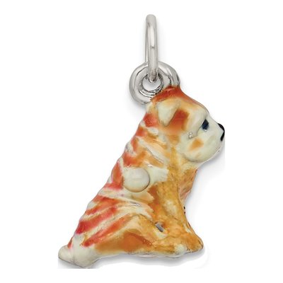 Sterling Silver Enameled Shar Pei Pendant – view 4