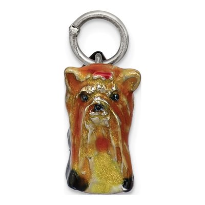 Sterling Silver Enameled Yorkshire Terrier Charm – view 3