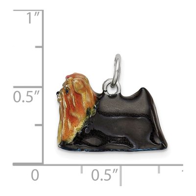 Sterling Silver Enameled Yorkshire Terrier Charm – view 4