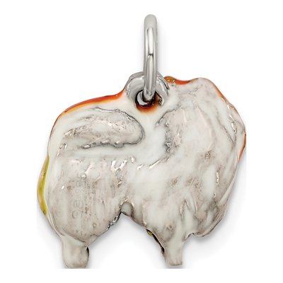 Sterling Silver Enameled Pekingese Charm – view 5
