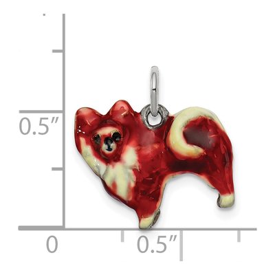 Sterling Silver Pomeranian Charm – view 4