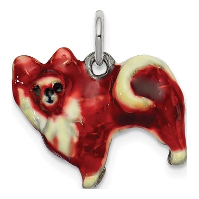 Sterling Silver Pomeranian Charm