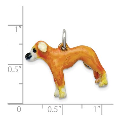Sterling Silver Enameled Whippet Pendant – view 4