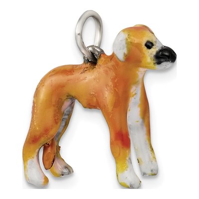 Sterling Silver Enameled Whippet Pendant – view 6
