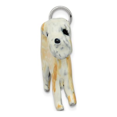 Sterling Silver Enamel Wheaton Terrier Charm – view 3